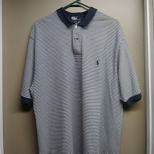 Blue and white striped Polo by Ralph Lauren